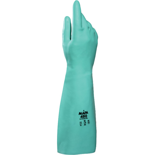 Gants &agrave; prise &agrave; motif en Z Ultranil 480, Taille Petit/7, 18" lo, Nitrile, 22 mils Cintas