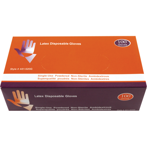 Industrial Grade Gloves, Medium, Latex, Powdered, White Cintas