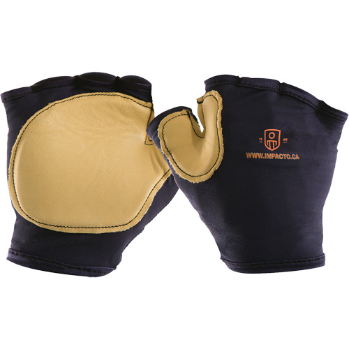 Gant antichoc sans doigts &agrave; prise d'outil, main gauche, Taille T-petit, Paume Cuir fleur Cintas