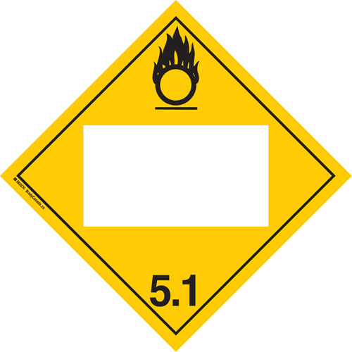 Plaque-&eacute;tiquette TMD oxidant, Vinyle adh&eacute;sif Cintas
