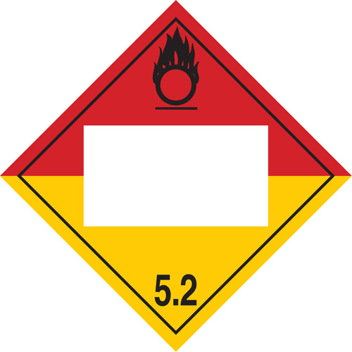 Plaque-&eacute;tiquette TMD peroxyde organique, Plastique Cintas