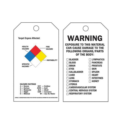 &eacute;tiquettes auto-plastifiantes du droit &agrave; l'information, Polyester, 3" la x 5-3/4" h, Anglais Cintas