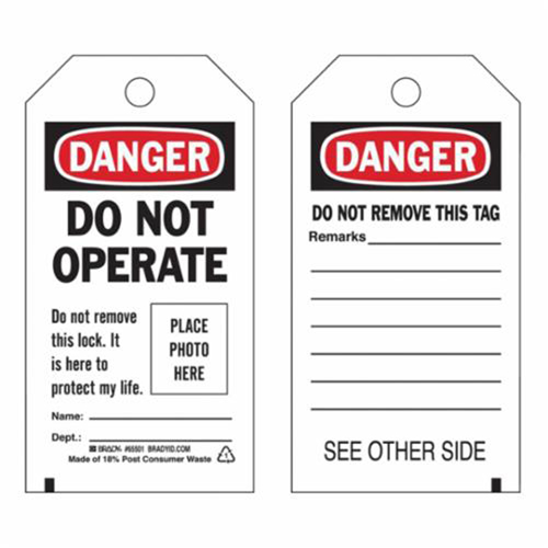 &eacute;tiquettes  Do Not Operate  autoplastifiantes, Polyester, 3" la x 5-3/4" h, Anglais Cintas