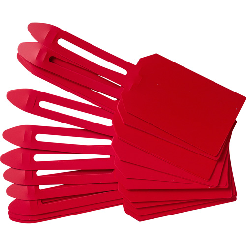 &eacute;tiquettes de cadenassage vierges en plastique, Plastique, 3-1/4" la x 5-4/5" h, Vierge Cintas