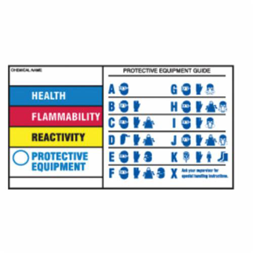 &eacute;tiquettes de protection pour &eacute;quipement, Polyester, Feuille, 5" lo x 3" la Cintas