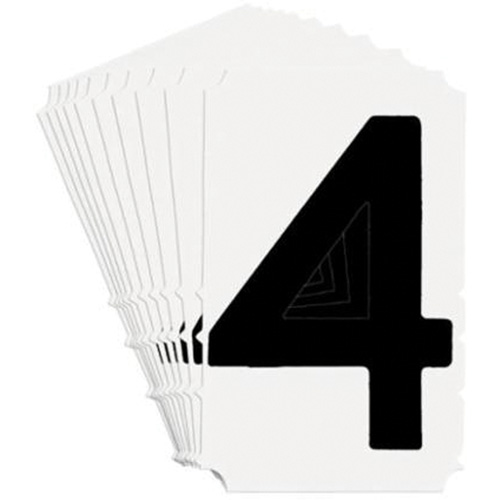 &eacute;tiquettes de lettres et chiffres gothiques individuels Quick-Align, 4, 4" h, Noir Cintas