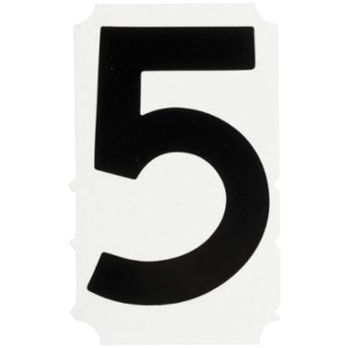 Quick-Align&reg; Individual Gothic Number and Letter Labels, 5, 4" H, Black Cintas