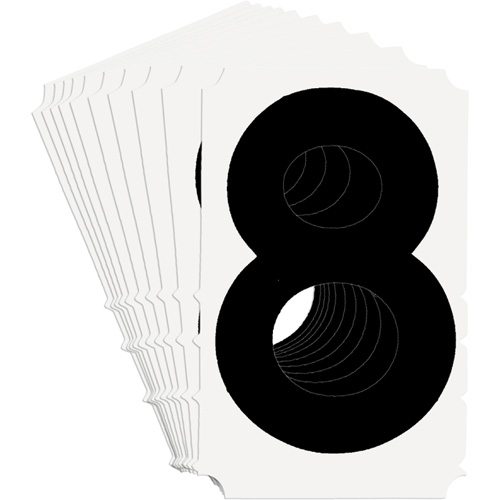 &eacute;tiquettes de lettres et chiffres gothiques individuels Quick-Align, 8, 4" h, Noir Cintas