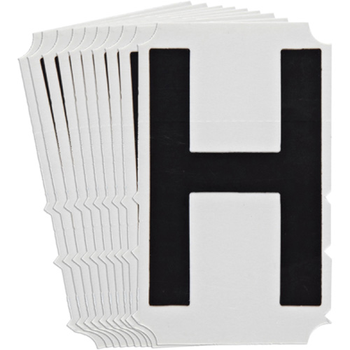 &eacute;tiquettes de lettres et chiffres gothiques individuels Quick-Align, H, 4" h, Noir Cintas
