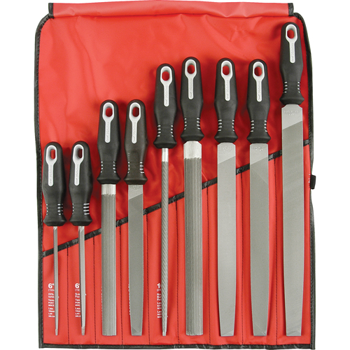 9-Piece Ergonomic File Set, 9 Pcs Cintas