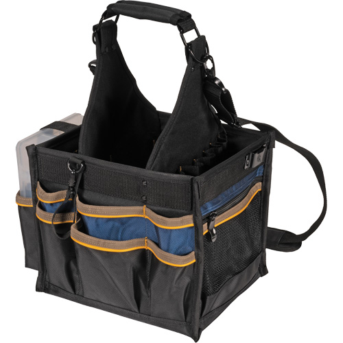Large Electrical & Maintenance Tool Carrier, Polyester, 23 Pockets, Black Cintas