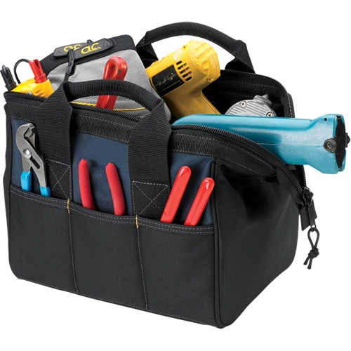 BIGMOUTH&reg; Tool Bag, Polyester, 23 Pockets, Black Cintas