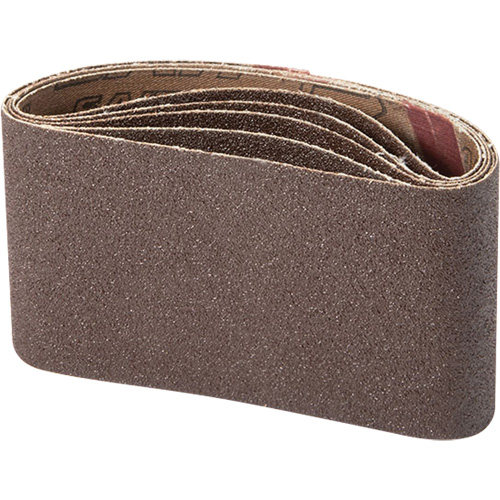 Portable Abrasive Belt, 3" W x 21" L, Aluminum Oxide, 100 Grit Cintas