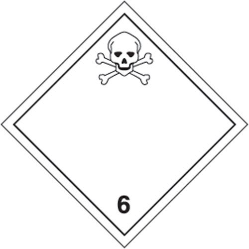 &eacute;tiquettes d'exp&eacute;dition TMD, Classe 6,1, Substances toxiques, Vinyle Cintas