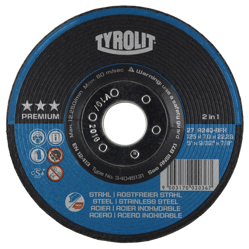 Grinding Wheel, 6" x 9/32", 7/8" Arbor, Type 27 Cintas