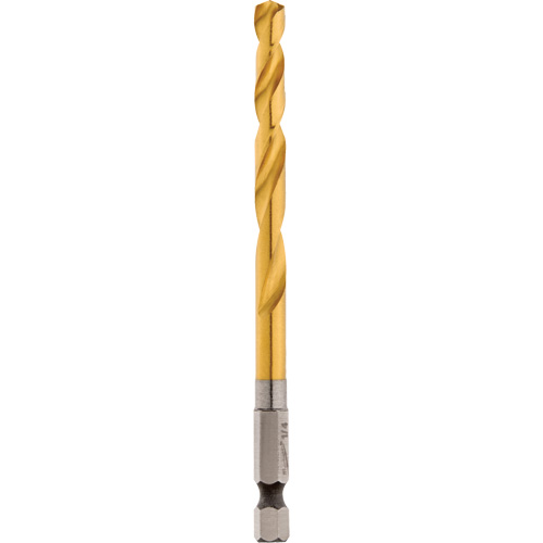 Shockwave Drill Bit, 1/4", Titanium, 2-15/32" Flute, 135° Point Cintas