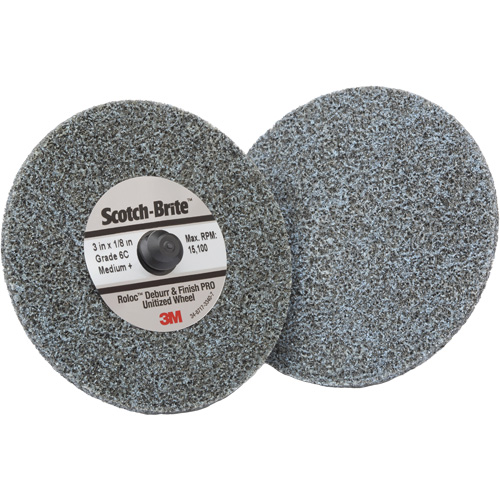 Roloc Deburr & Finish Pro TR Unitized Wheel, 2" x 1/4", Medium Grit, Ceramic Cintas