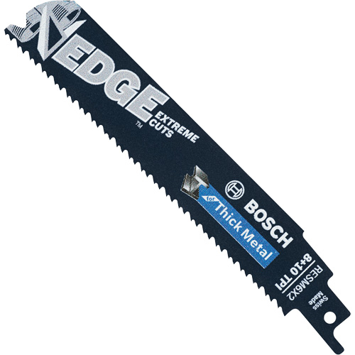 Edge Reciprocating Saw Blades, Bi-Metal, 8/10 TPI, 6" L Cintas