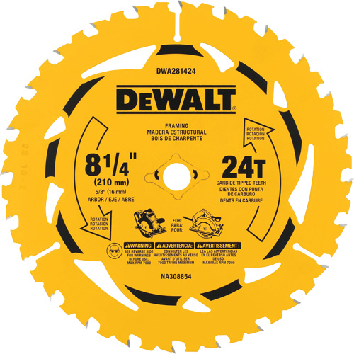 Lame de scie circulaire &agrave; refendre, 8-1/4", 40 dents, Pour Bois Cintas