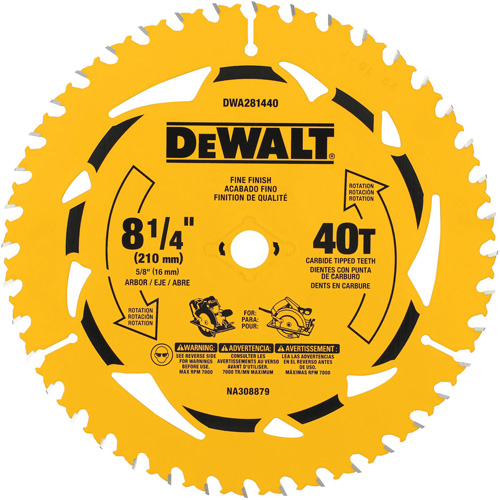 Cross Cutting Circular Saw Blade, 8-1/4", 40 Teeth, Wood Use Cintas