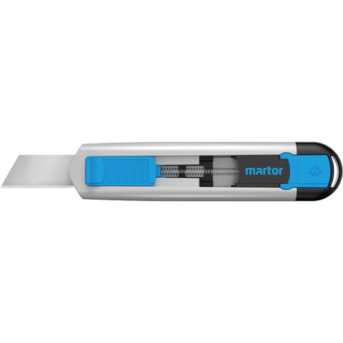 Couteau r&eacute;tractable SECUNORM 540 avec lame Styropor no 17940, 36 mm, Acier inoxydable, Robuste, Prise en Aluminium Cintas