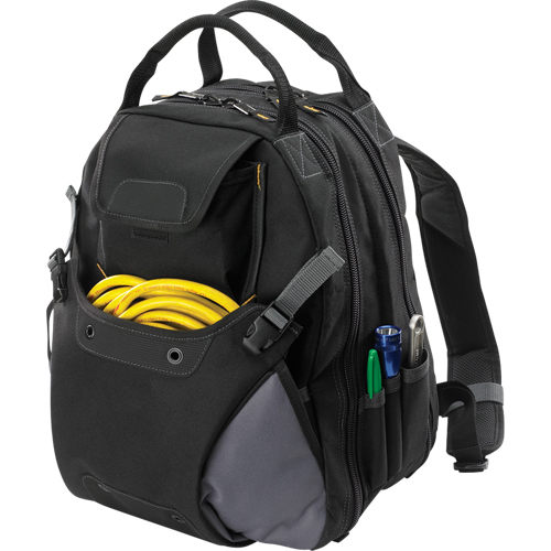 Sacs &agrave; dos pour outils &agrave; 44 pochettes, 16" lo x 13-1/4" la, Noir, Polyester Cintas