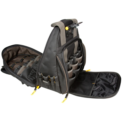 Sacs &agrave; dos pour outils Techgear &agrave; 53 pochettes, 16" lo x 13-1/4" la, Noir, Polyester Cintas