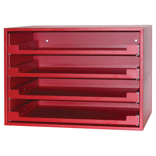 R&acirc;telier avec compartiments, 15" P x 21" la x 15" h, Rouge Cintas