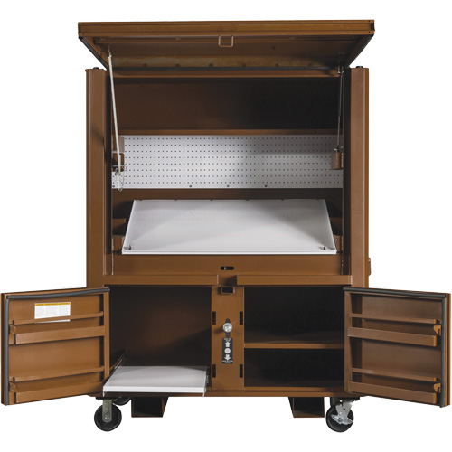 Field Office Jobsite Box, 33" W x 63" D x 80" H, Steel, Red Cintas