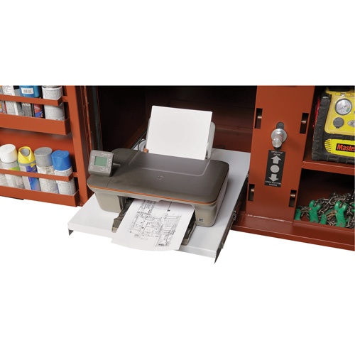 Field Office Jobsite Box, 33" W x 63" D x 80" H, Steel, Red Cintas