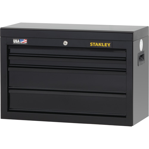 100 Series Tool Chest, 26" W, 4 Drawers, Black Cintas