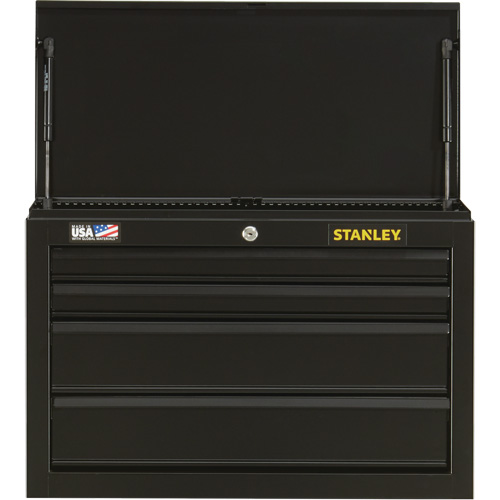 100 Series Tool Chest, 26" W, 4 Drawers, Black Cintas