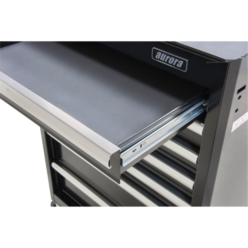 Industrial Tool Cart, 7 Drawers, 27" W x 18-3/4" D x 39" H, Black Cintas