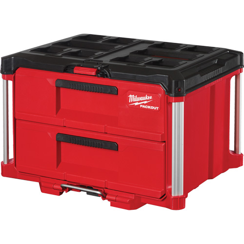 Packout 2-Drawer Tool Box, 16-1/3" x 14-1/3" x 22-1/5", Red Cintas