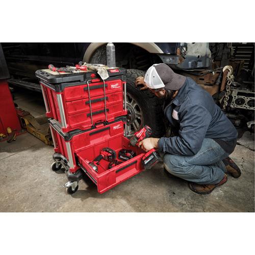 Packout 2-Drawer Tool Box, 16-1/3" x 14-1/3" x 22-1/5", Red Cintas