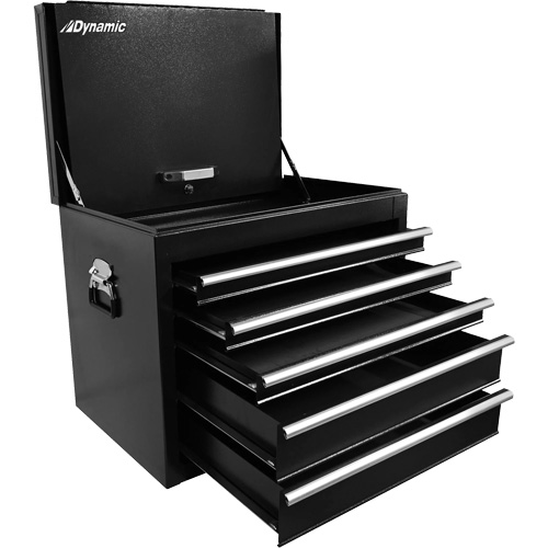 Truck Tool Box, 27" W, 5 Drawers, Black Cintas