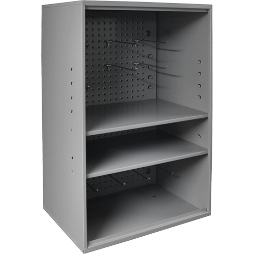 Abrasive Storage Cabinet with Pegboard, Steel, 19-7/8" x 14-1/4" x 32-3/4", Grey Cintas