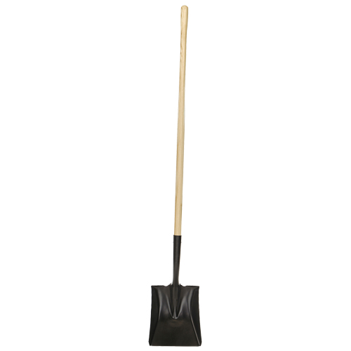 Square-Point Shovel, Wood, Tempered Steel Blade, Straight Handle, 49-1/2" Long Cintas