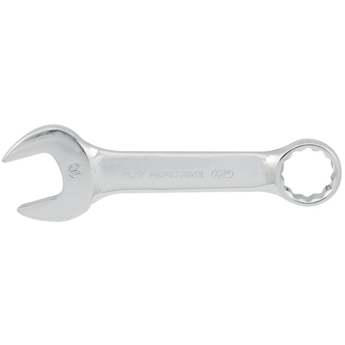 Fully Polished Stubby Combination Wrench, 12 Point, 10 mm, Chrome Finish Cintas