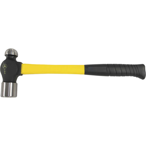BP-16F Marteau &agrave; panne ronde &agrave; manche en fibre de verre, Poids de la t&ecirc;te 16 oz, Face Ordinaire, Prise Coussin&eacute;e Cintas