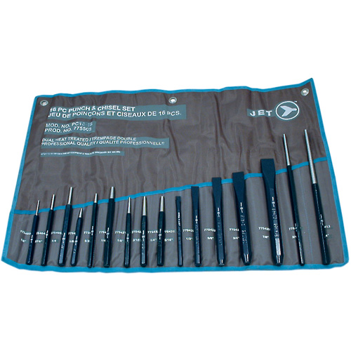 Jeu de poinçons et ciseaux PC16-1S, 16 morcea Cintas