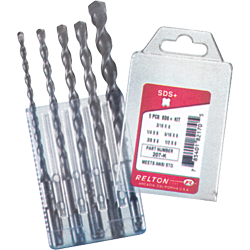 SDS+ Drill Sets, 5 Pieces, Alloy Steel Cintas