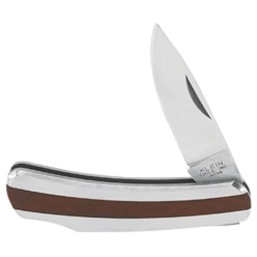 Pocket Knife with Drop Point Blade, 2-1/4" Blade, Stainless Steel Blade, Stainless Steel Handle Cintas
