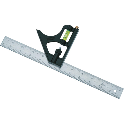 Combination Square, 12" L, 1/8"/1/16"/1/32" Graduations Cintas