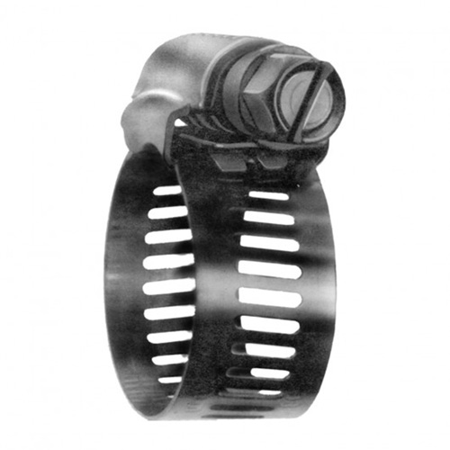 Hose Clamps - Stainless Steel Band & Screw, Min Dia. 0.563, Max Dia. 1-1/4" Cintas