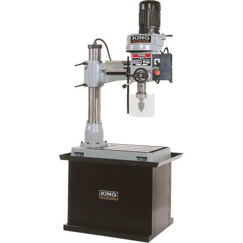 Perceuse radiale avec support, 1/2" Mandrin, 5 Vitesse(s), 19-5/8" la x 21-5/8" lo, #3 Morse Cintas