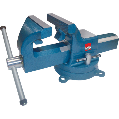Heavy-Duty Industrial Bench Vises, 4" Jaw Width, 2-3/8" Throat Depth Cintas