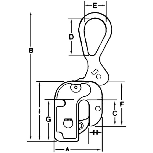 &eacute;lingue l&egrave;ve-t&ocirc;le courte GX, 2000 lb (1 tonne), Ouverture de la m&acirc;choire de 1/16" - 3/4" Cintas