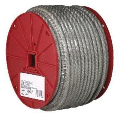 Wire Cable, 250' (76.2 m) x 3/32", 184 lbs. (0.092 tons), Vinyl Coated Cintas
