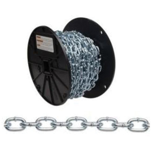 Chaîne torsad&eacute;e, Acier &agrave; faible teneur en carbone, #4 x 100' (30,4 m) l, Charge d'utilisation 215 lb (0,1075 tonne) Cintas